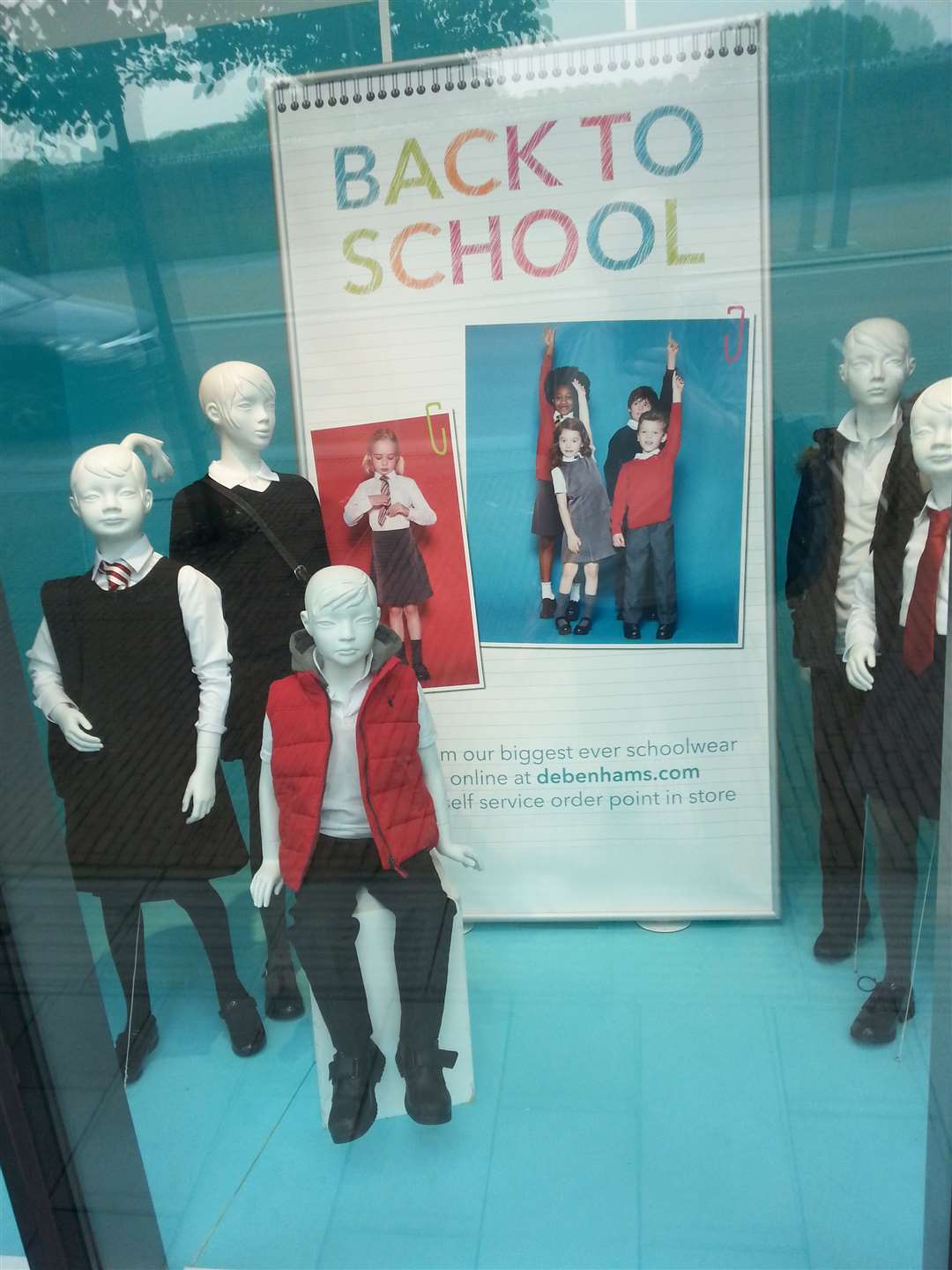 The Back to School display in Debenhams Ashford
