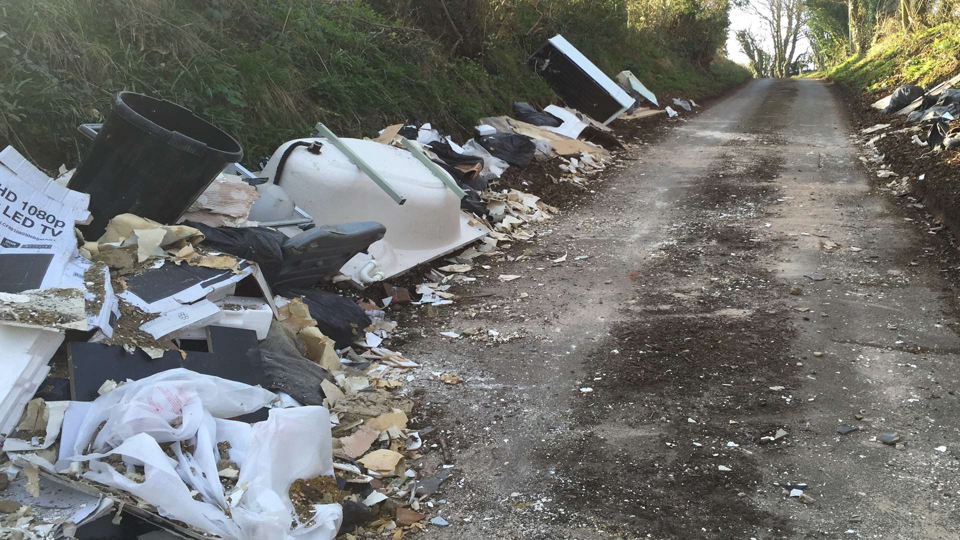 Dunn Street in Westwell was blocked last year after waste was dropped