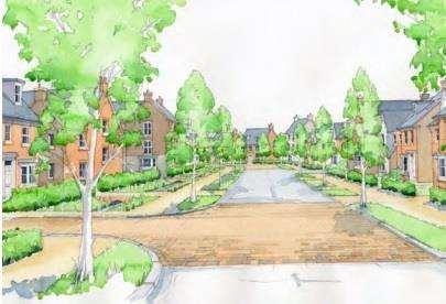 An artist's impression of the homes