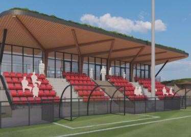 What the Sevenoaks Town FC stand would look like at Greatness Park. Photo: Sevenoaks Town FC