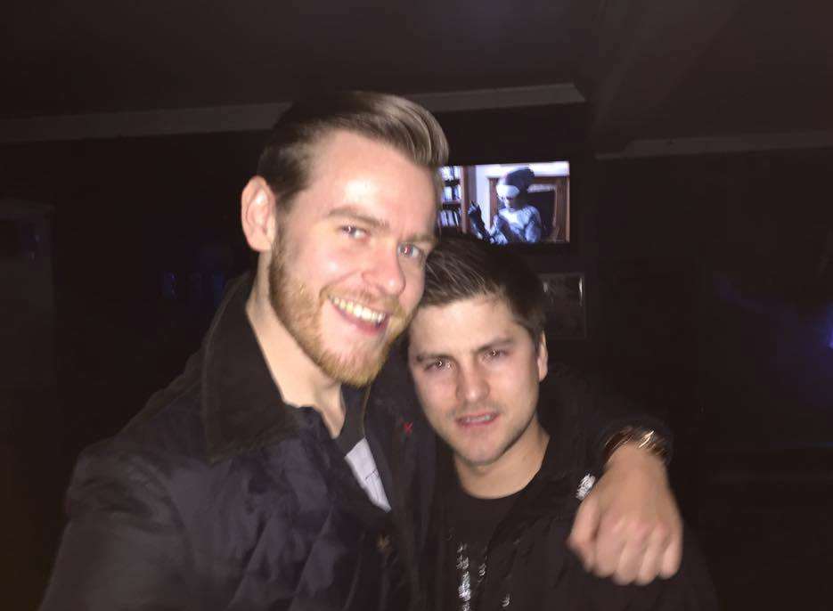 One of the last pictures of Pat Lamb with a friend on the night of his disappearance