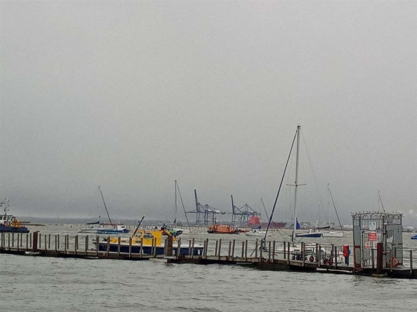Emergency services are at Crundall's Wharf, Queenborough. Picture: Steve Harding