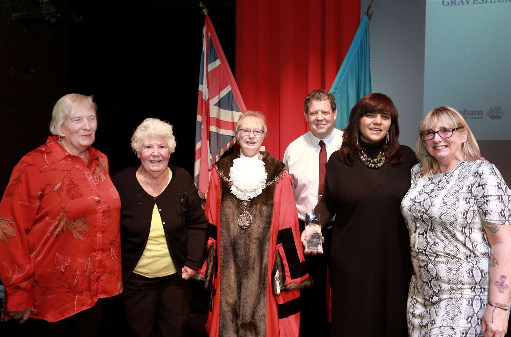 City Praise Centre Lunch Angels, pictured with Mayor Cllr Lyn Milner, were among those honoured at last year's awards. Pictures Phil Lee/Gravesham council
