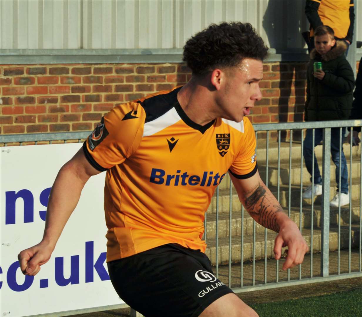 Charlie Seaman made his Maidstone debut as a second-half substitute at Eastbourne Picture: Steve Terrell