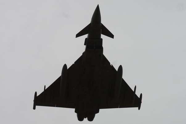 The flypast of and RAF Eurofighter Typhoon from 3 Squadron. Picture: Minster Matters