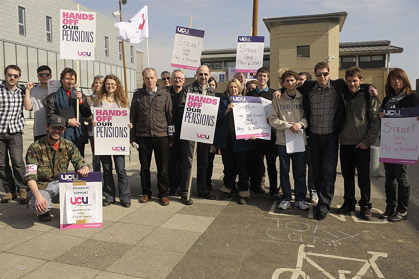 Lecturers went on strike over pensions in 2011