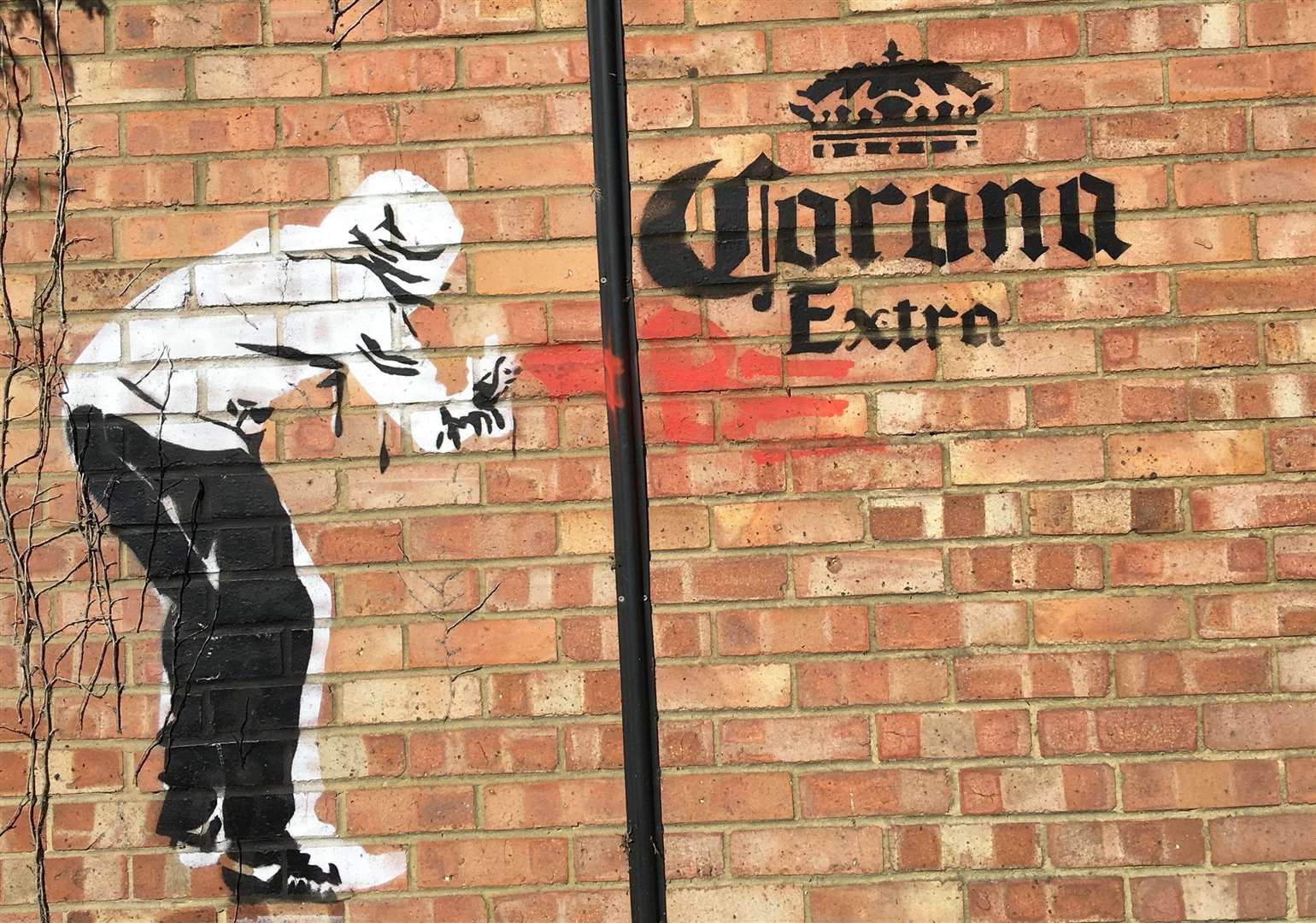 Could this artwork in Larkfield be Banksy?