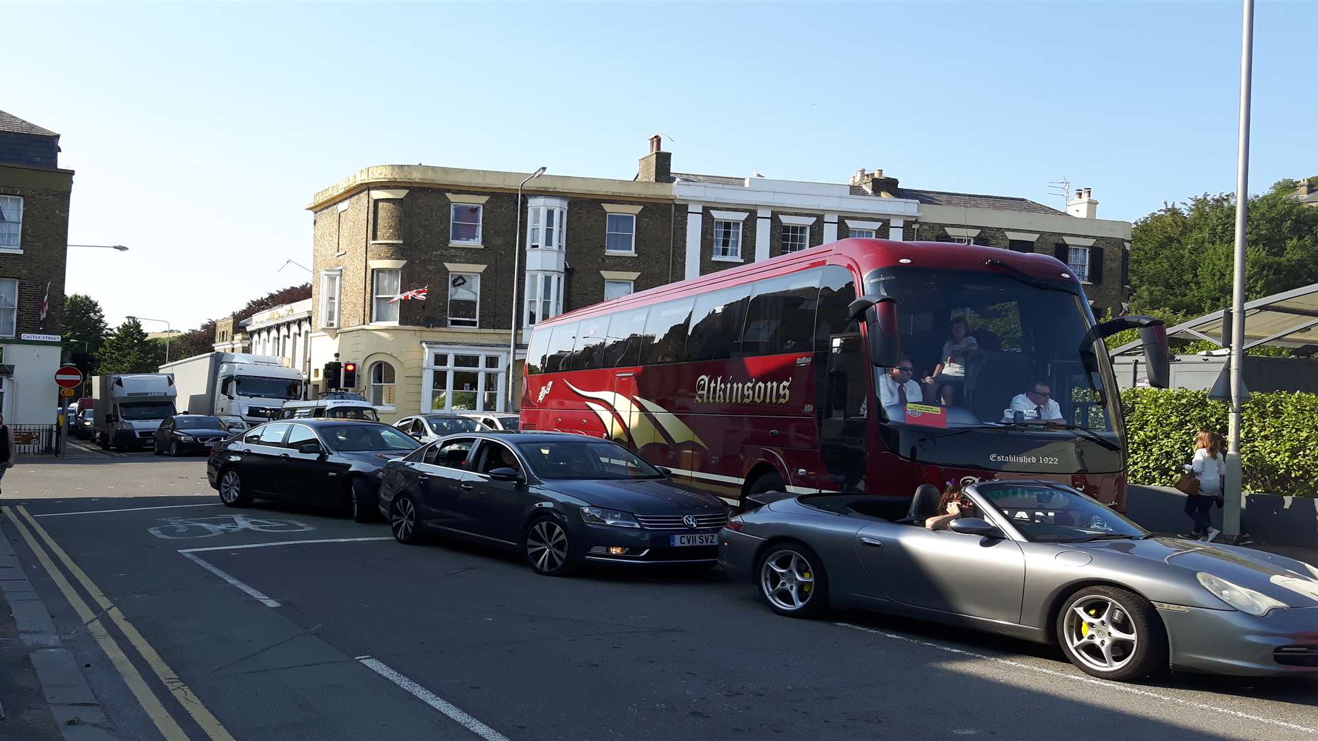 Traffic at a standstill in Dover