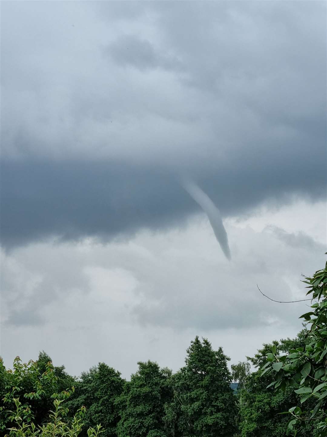 Lisa Webb spotted a funnel cloud over Stockbury on Sunday afternoon when several were spotted across the county. Picture: Lisa Webb