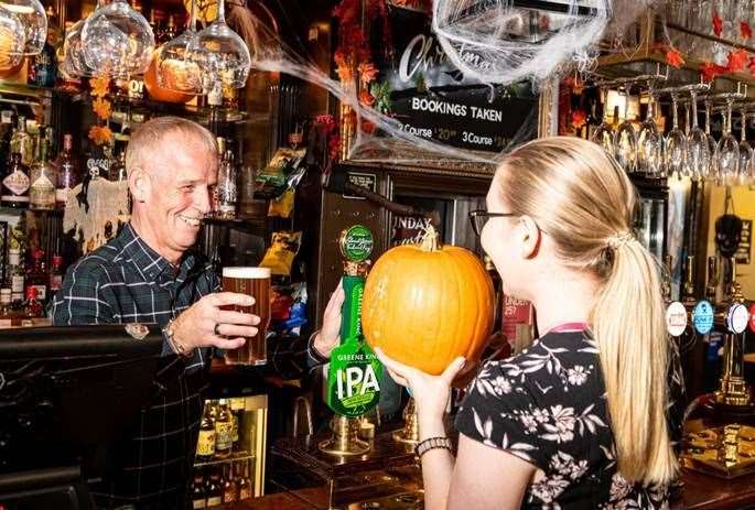 Hand in a pumpkin to get a free drink (20404785)