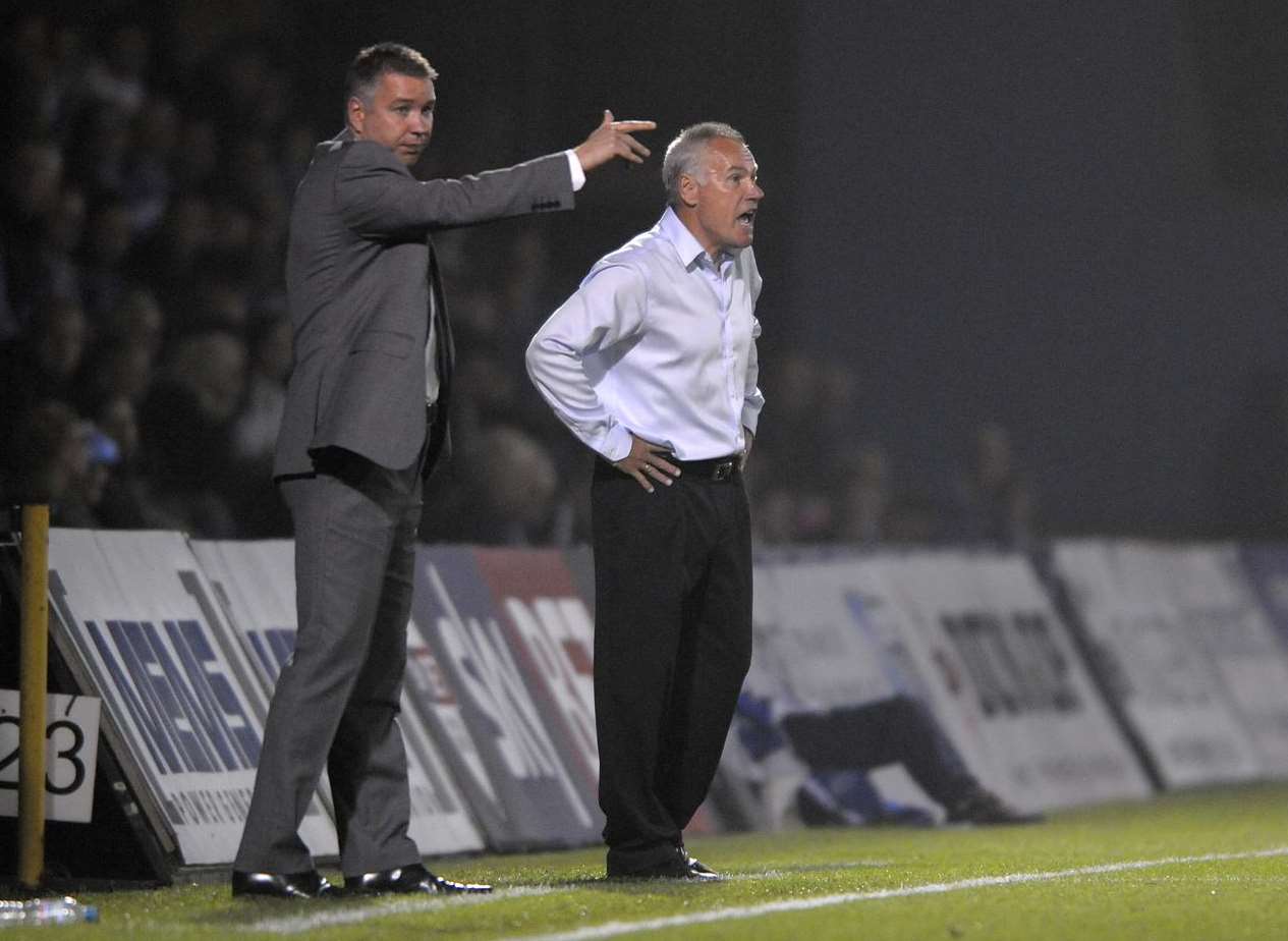 Gillingham boss Peter Taylor and opposite number Darren Ferguson have both gone with youthful sides this season Picture: Barry Goodwin