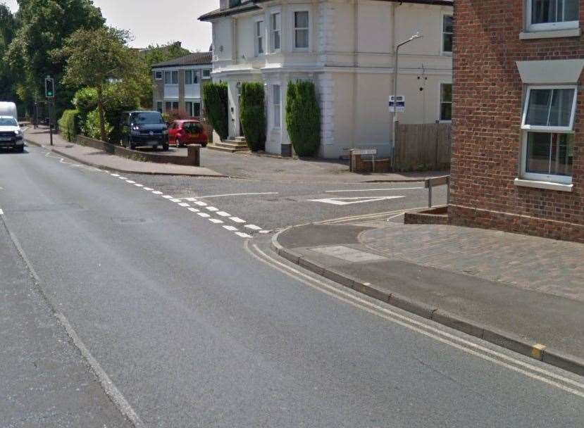 The man was attacked in London Road, Southborough. Picture: Google.