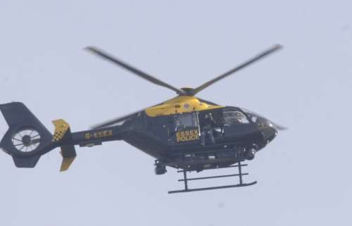 The police helicopter was launched. Stock picture by Chris Davey