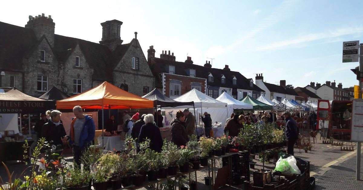 West Malling Farmers' Market before it was closed down. Picture: Sandra Woodfall
