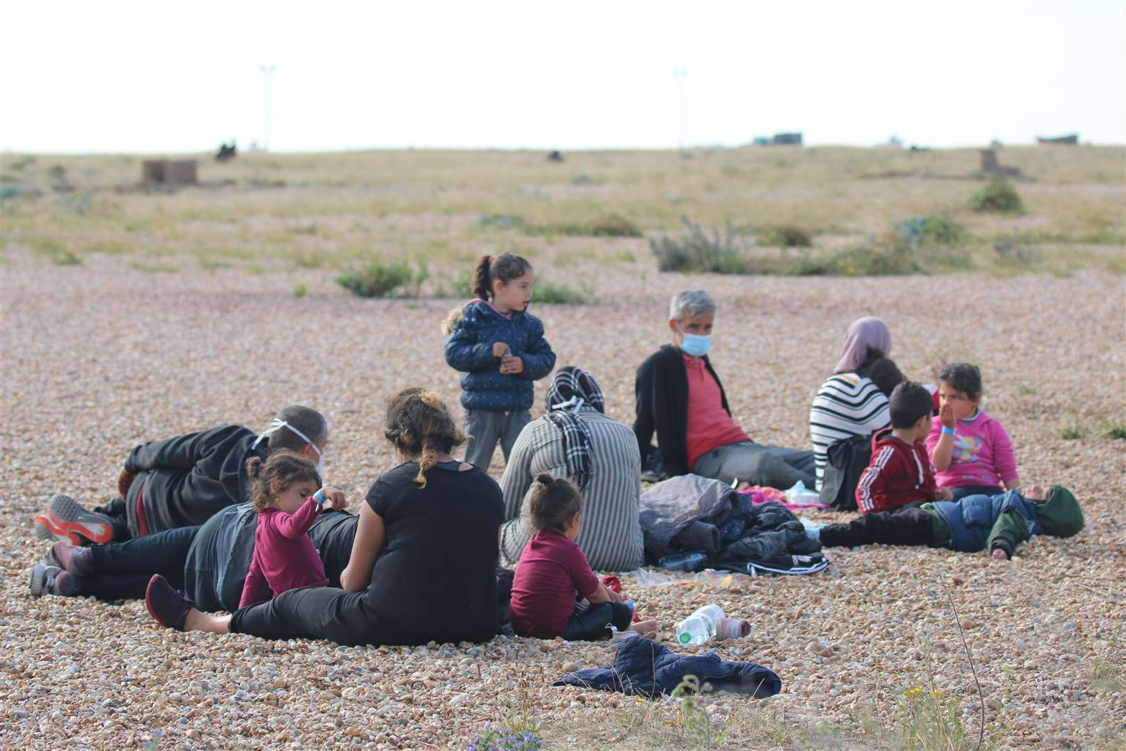 People seeking asylum landing at Dungeness, including children. Picture: Susan Pilcher