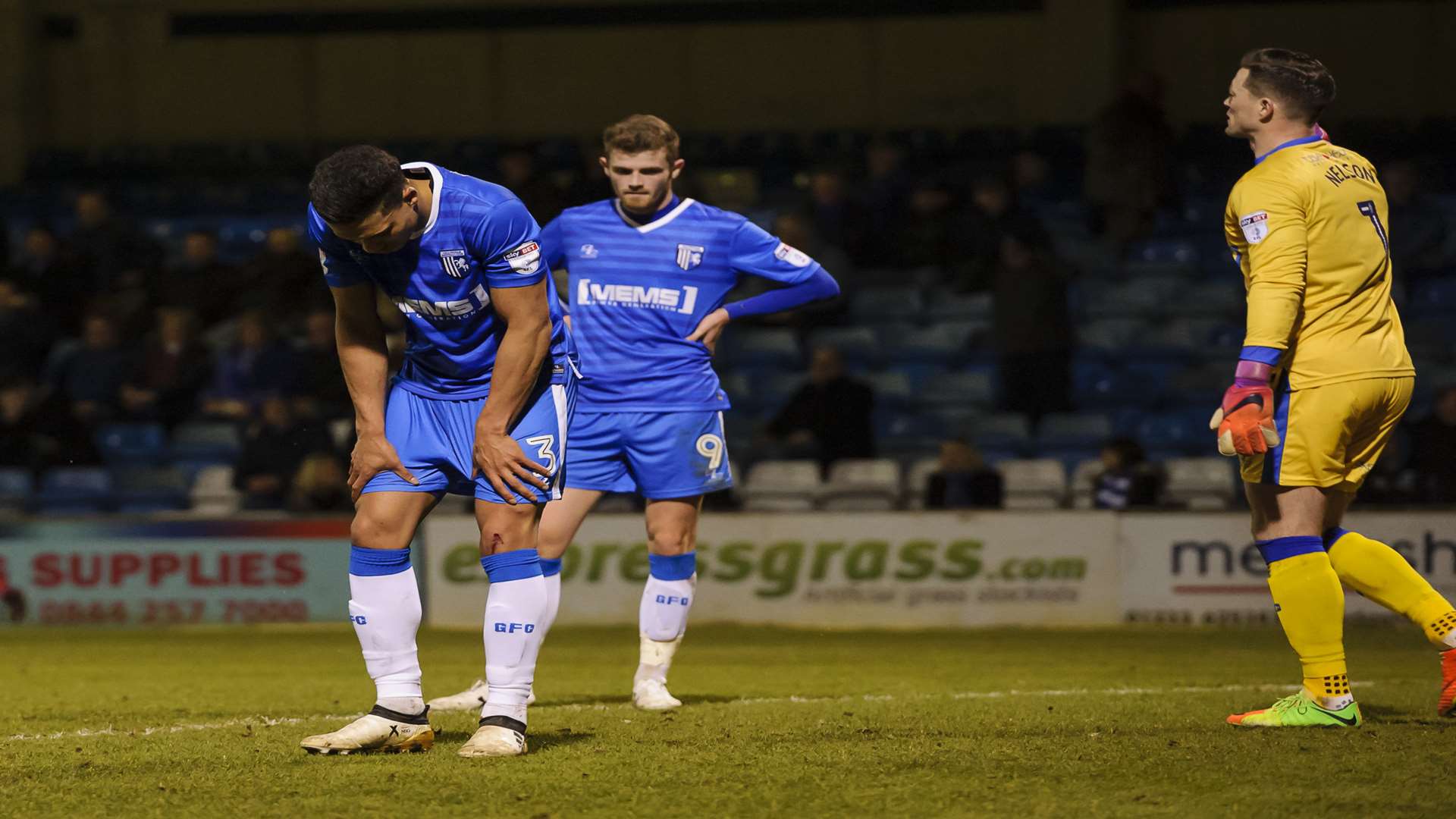 Gills react to Chesterfield's late goal Picture: Andy Payton