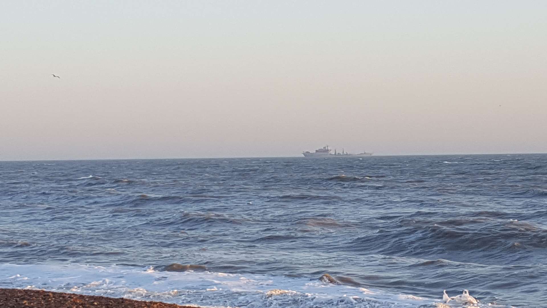 People were concerned after spotting the large ship off the Shepway coast