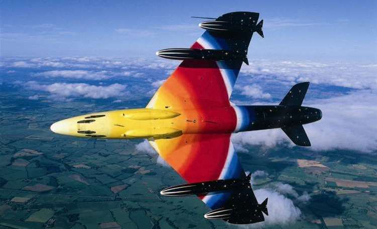 Colourful jet Miss Demeanour appeared at the South East Airshow