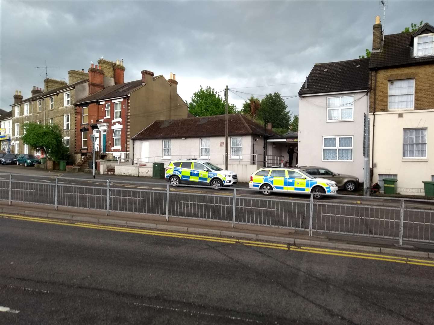 Police outside Maidstone Mosque in Mote Road
