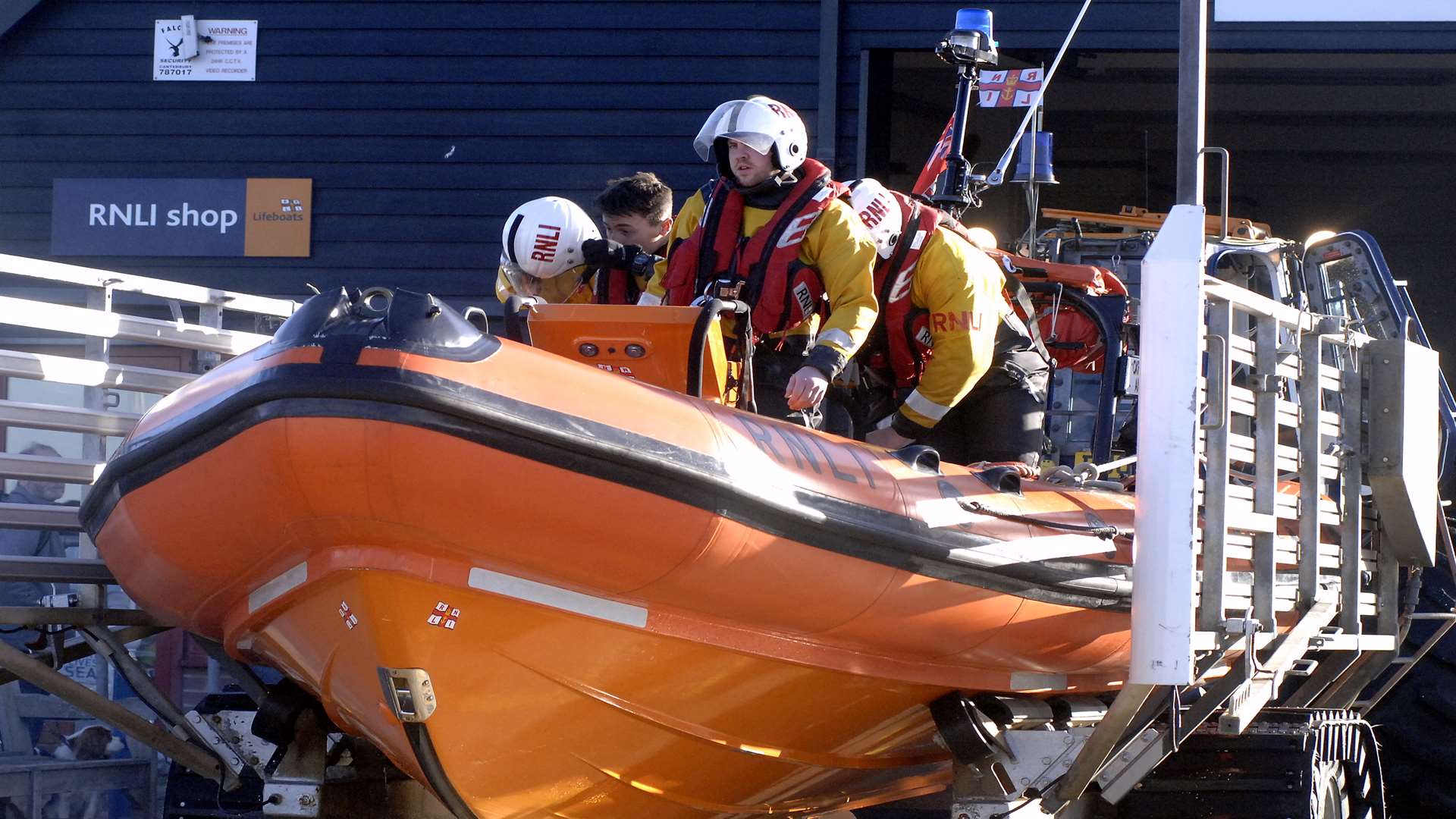 The Whitstable lifeboat was launched
