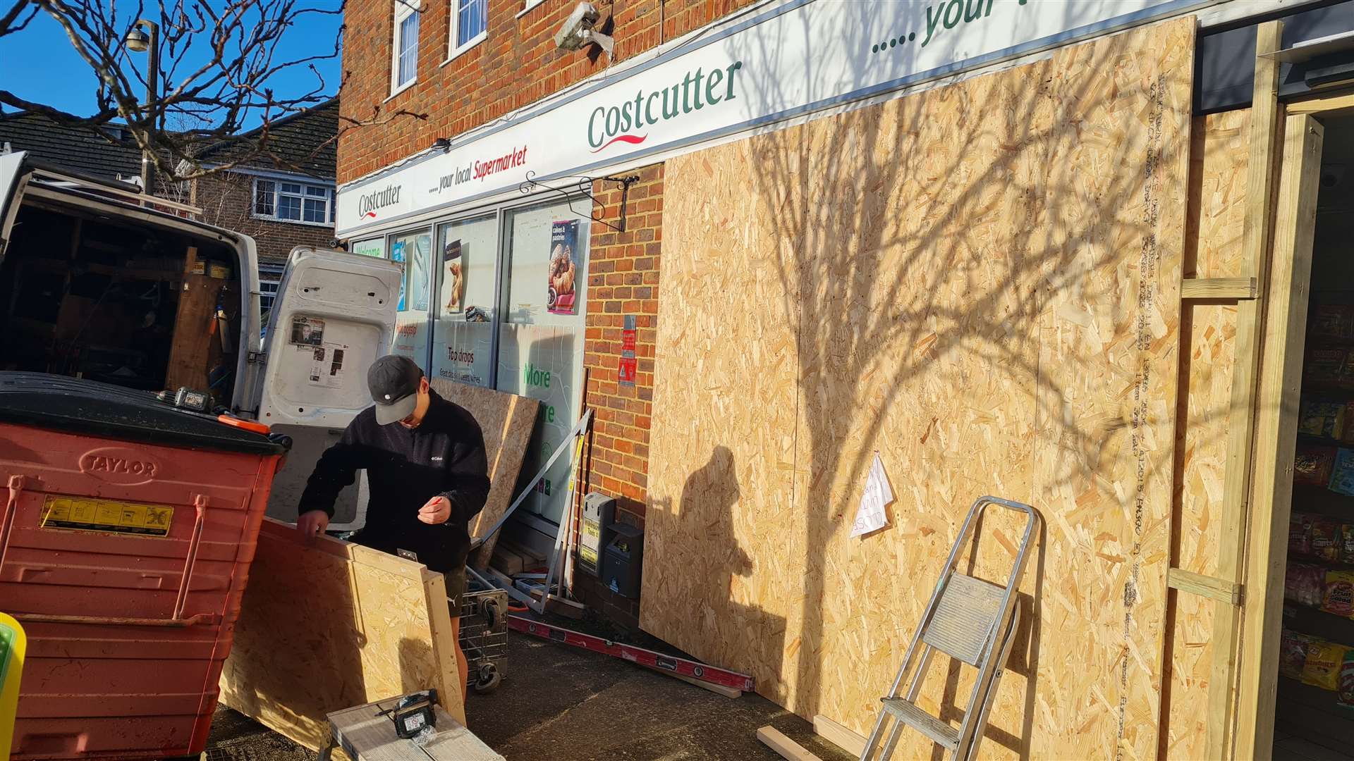 Ram-raiders have caused thousands pounds worth of damage to Costcutter in Blean