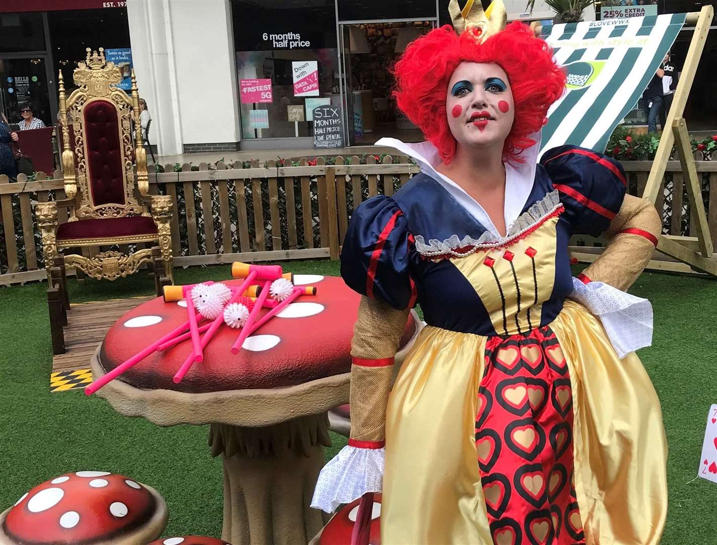 Beat the Queen of Hearts at croquet to win a Valentine's Day prize. Picture: Westwood Cross