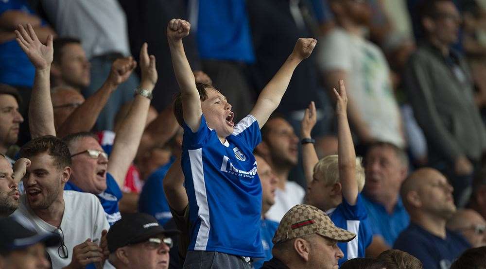 Gillingham fans enjoy the win over Bolton Picture: Ady Kerry