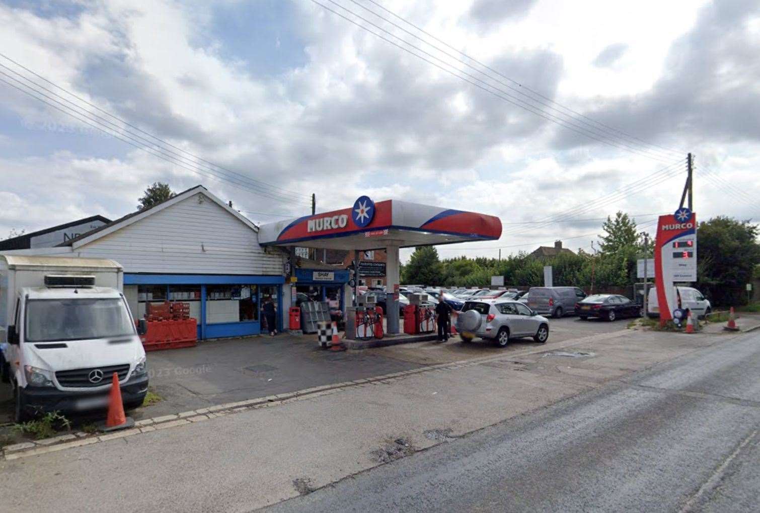 Police were called to Shay Service Station in Maidstone Road, Sutton Valence, after reports of a stolen car. Picture: Google