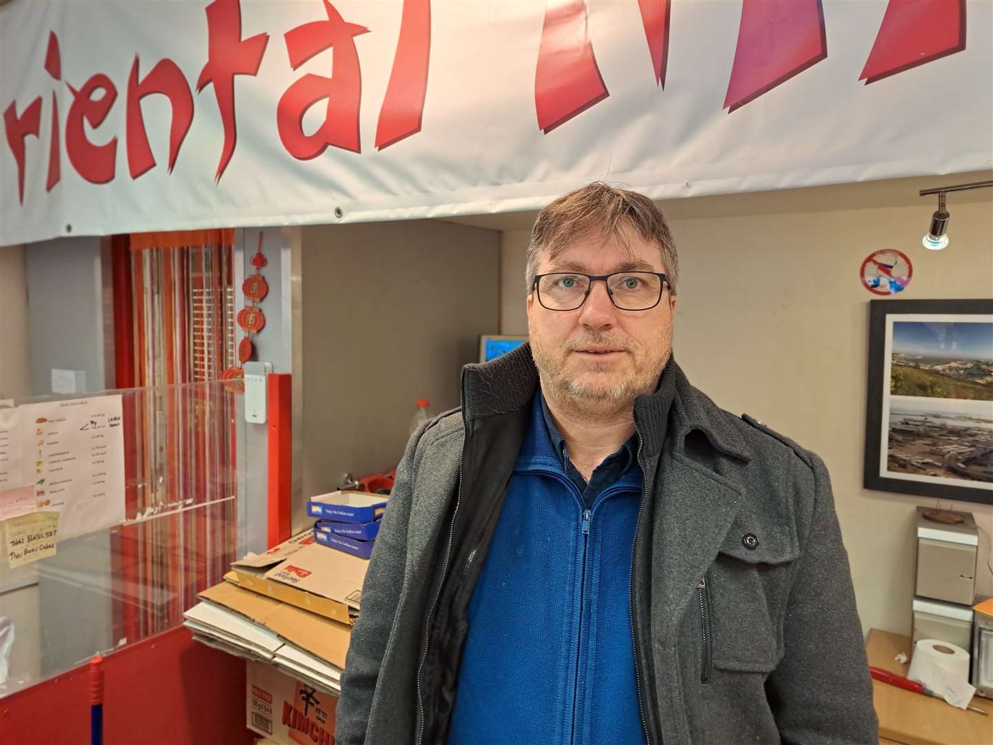 Neil Wiggins, co-owner of the Oriental Mini Mart in Market Square, Dover
