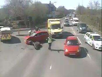 A car and a motorbike collided on the A229 Sutton Road in Maidstone. (1554941)