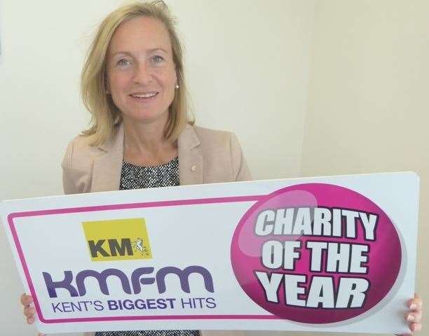 KM Group chairman Geraldine Allinson promoting the charity of the year scheme