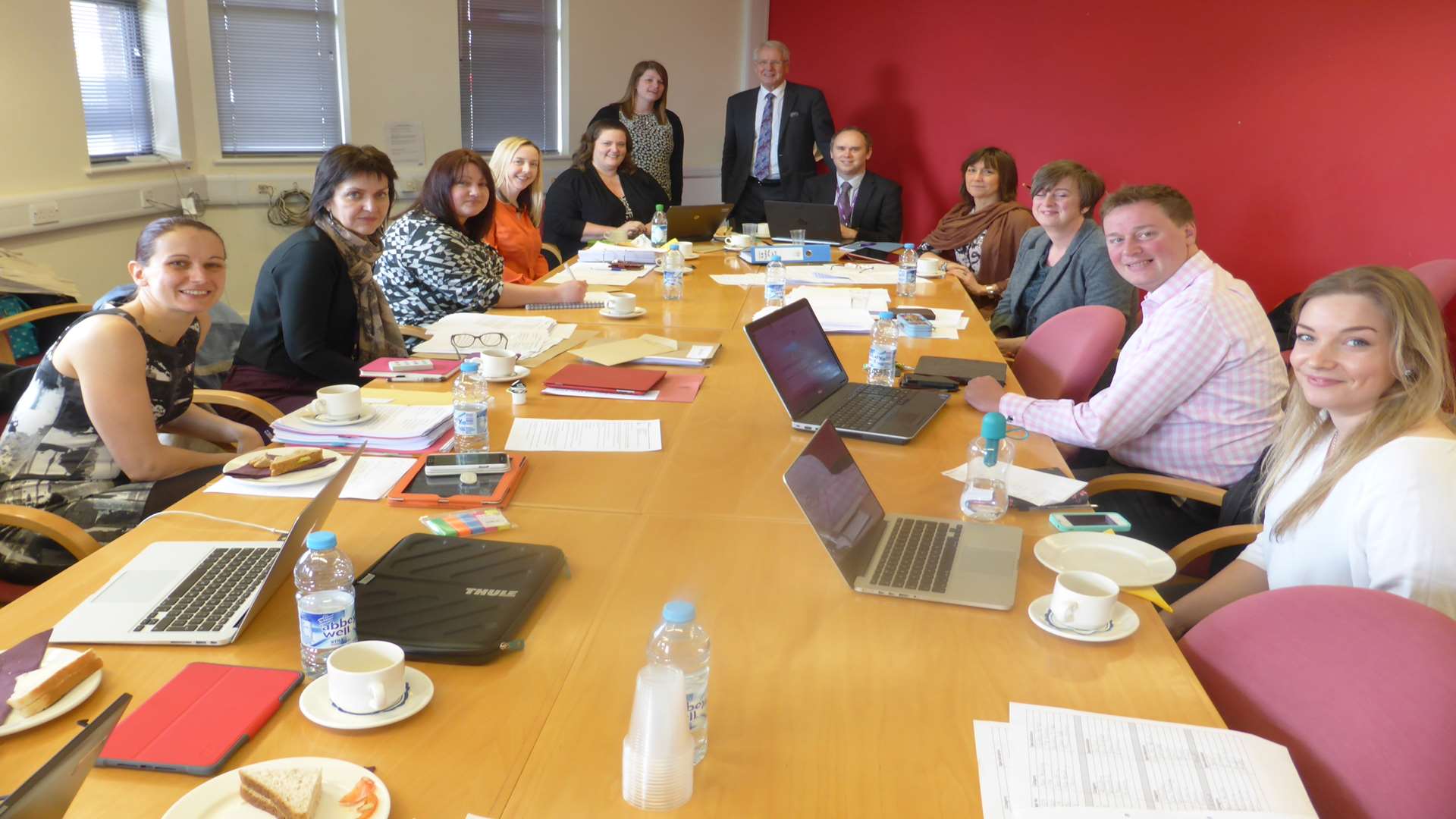 Partners and sponsors begin the process of selecting the winners and finalists for the 2015 Kent Teacher of the Year Awards. The judging session took place in the Senate Building at the University of Kent.