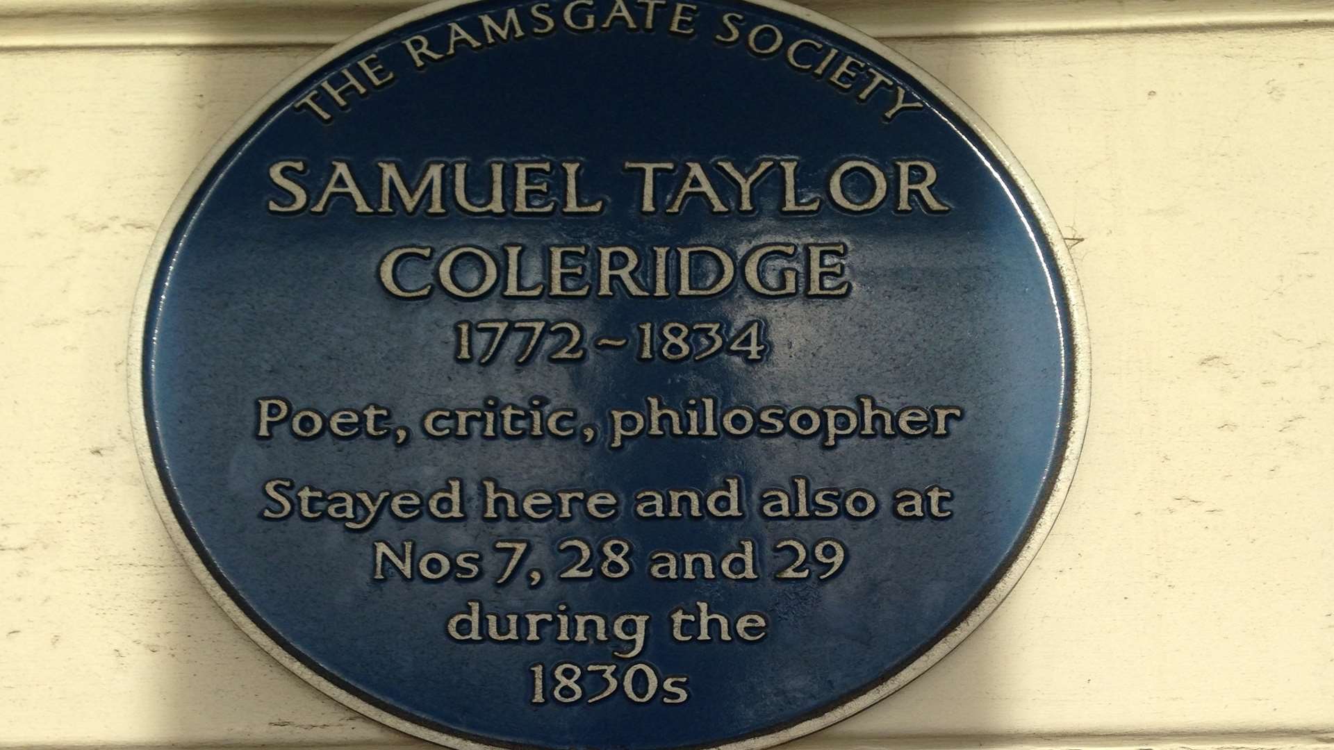 Samuel Coleridge, Wellington Crescent, Ramsgate