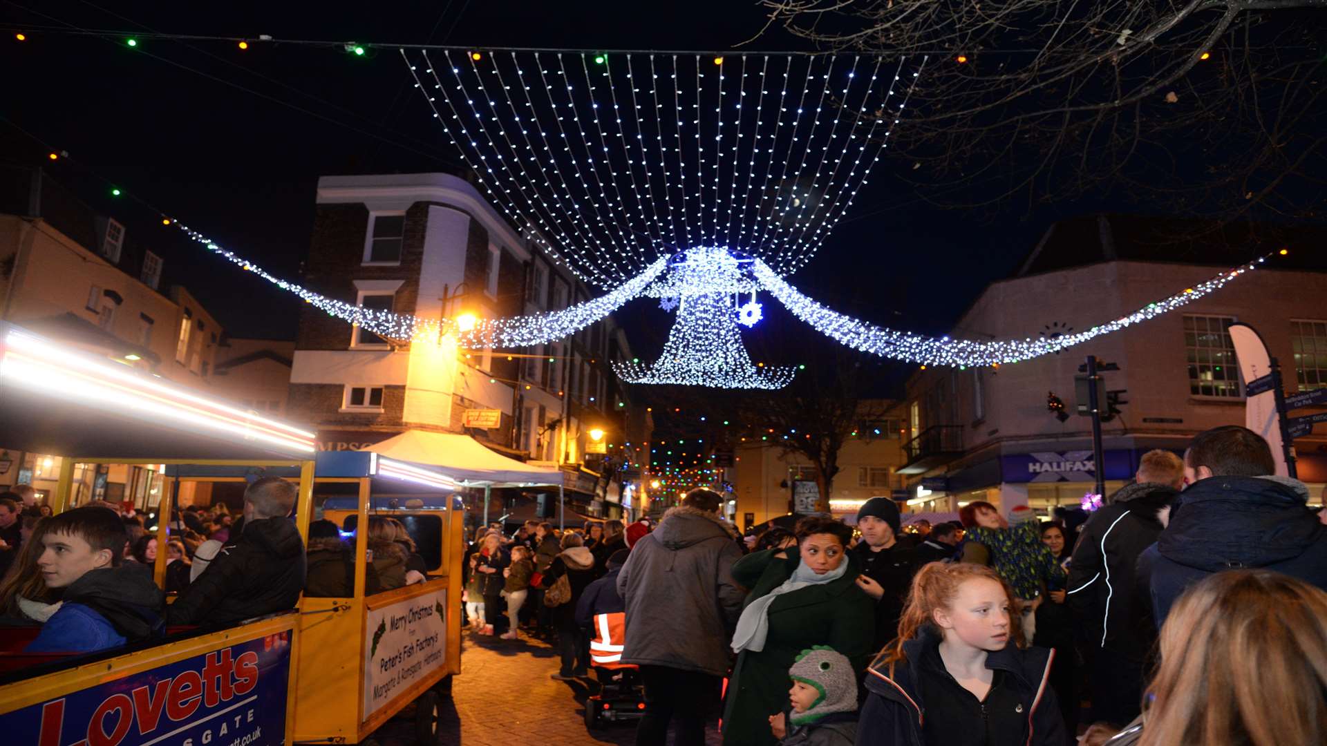 Ramsgate's Christmas lights on Sunday evening
