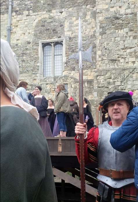 A scene from Wolf Hall being filmed at Dover Castle