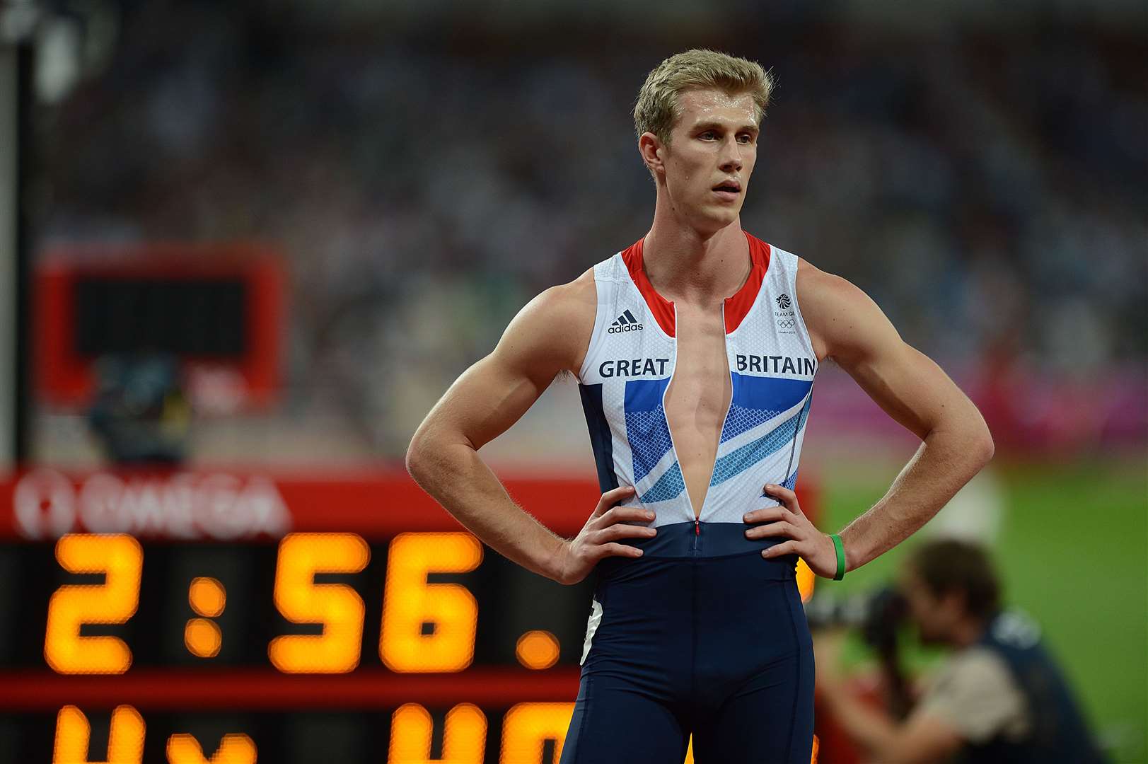Jack Green in action for Team GB in the men's 4x400 relay final at the 2012 Olympics Picture: Barry Goodwin