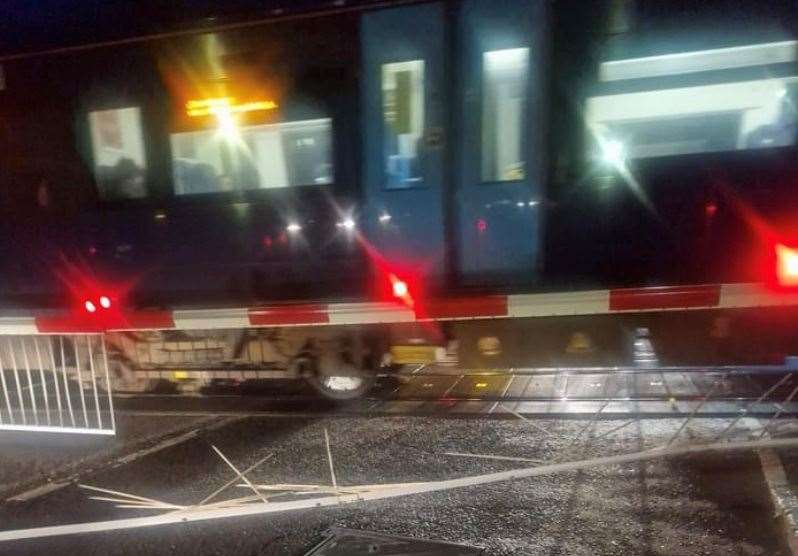 The cyclist crashed at a level crossing by Rainham railway station. Picture: Sarah Unsworth
