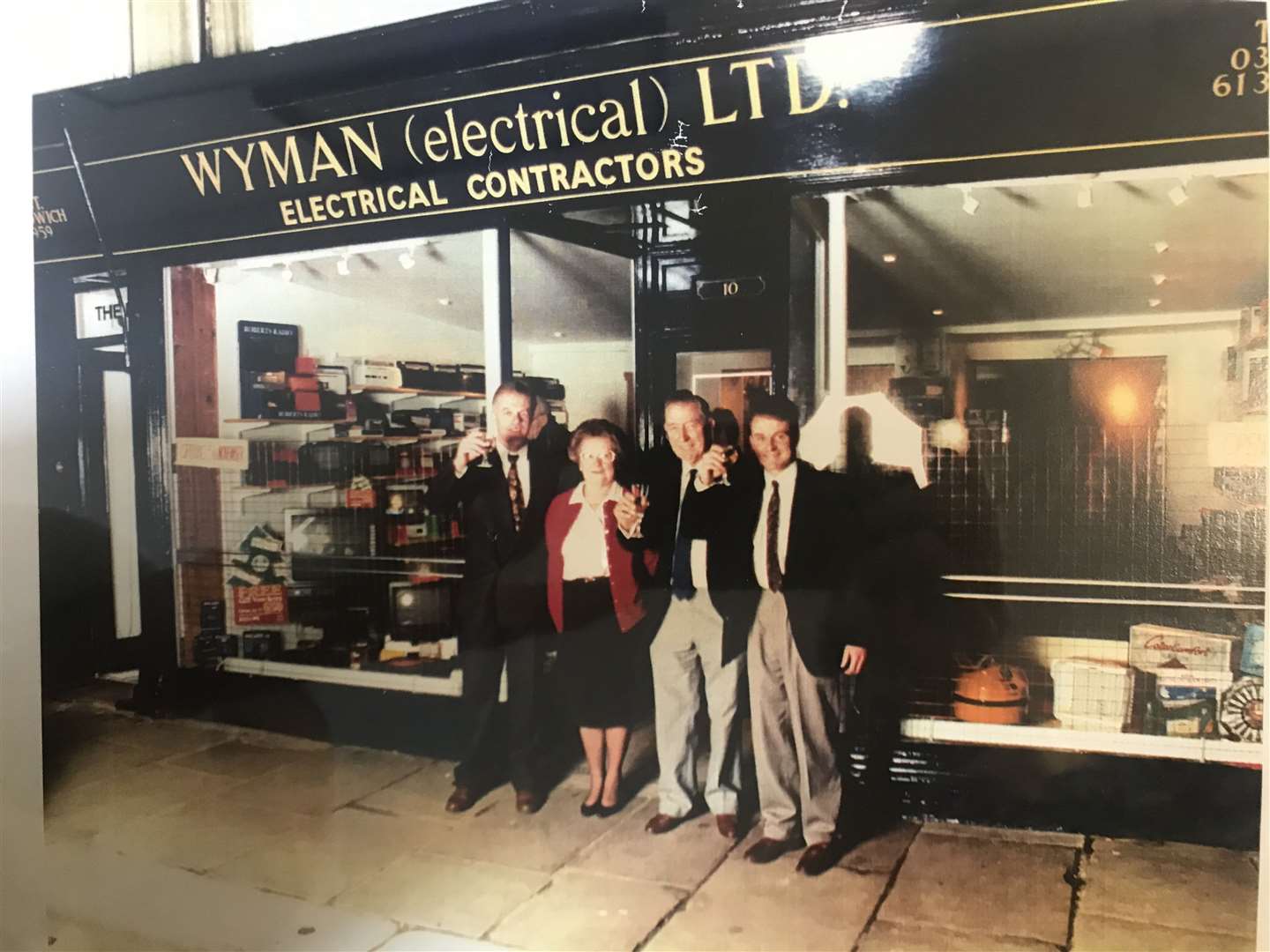 The Wyman family at the opening of its Market Street base, where it remains today
