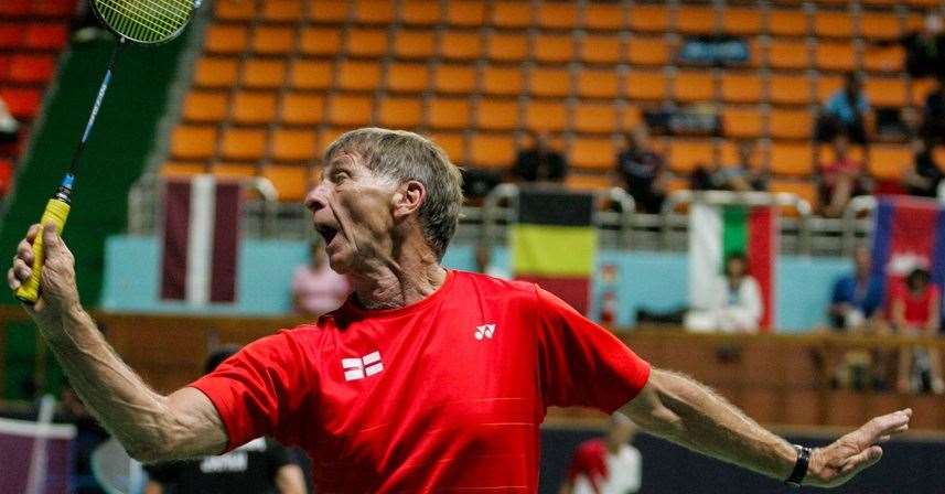 Faversham Badminton Club's Jim Garrett won two golds and a silver in South Korea in total. Picture: Badminton England