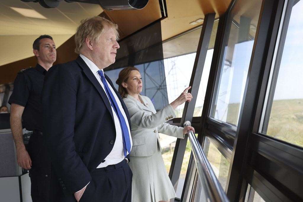 Dover and Deal MP Natalie Elphicke with former Prime Minister Boris Johnson on a previous visit to the port. Picture: Downing Street