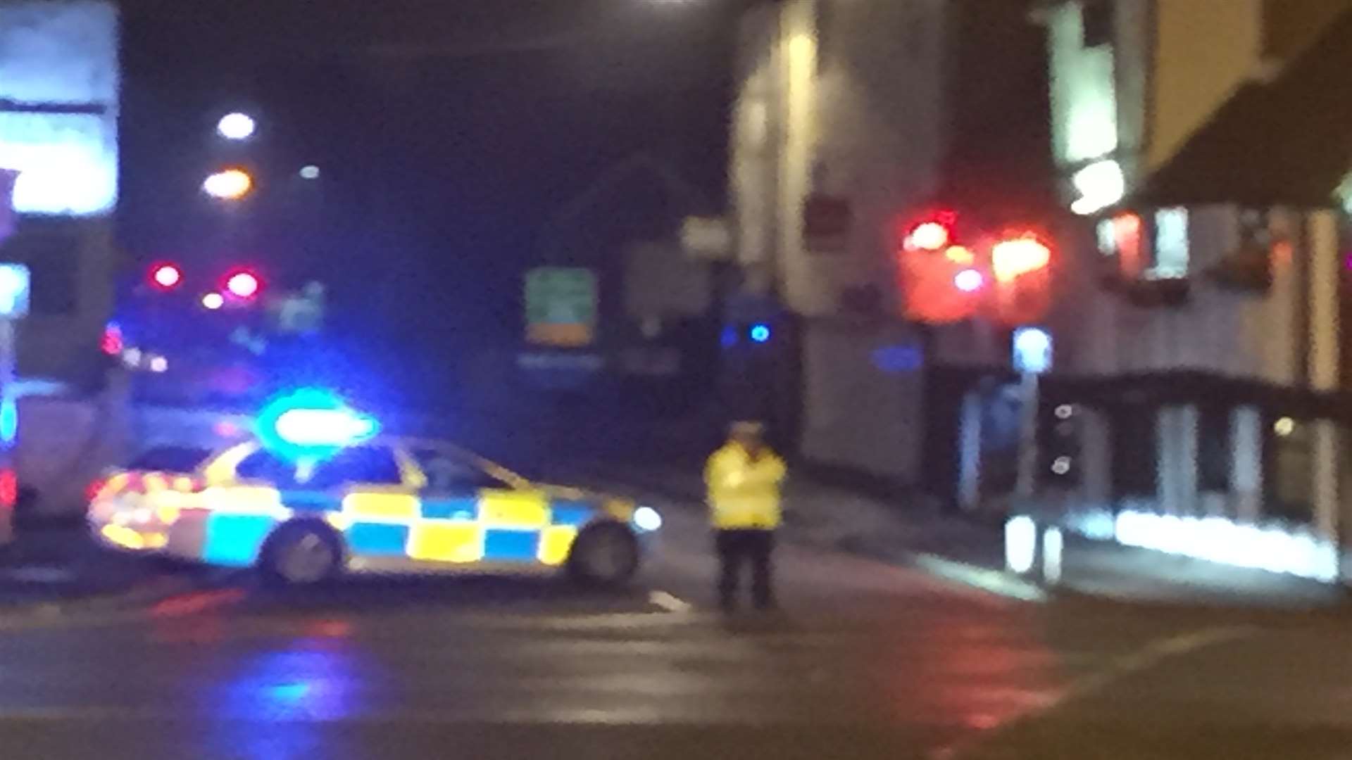 Police had closed off Knightrider Street, Maidstone.