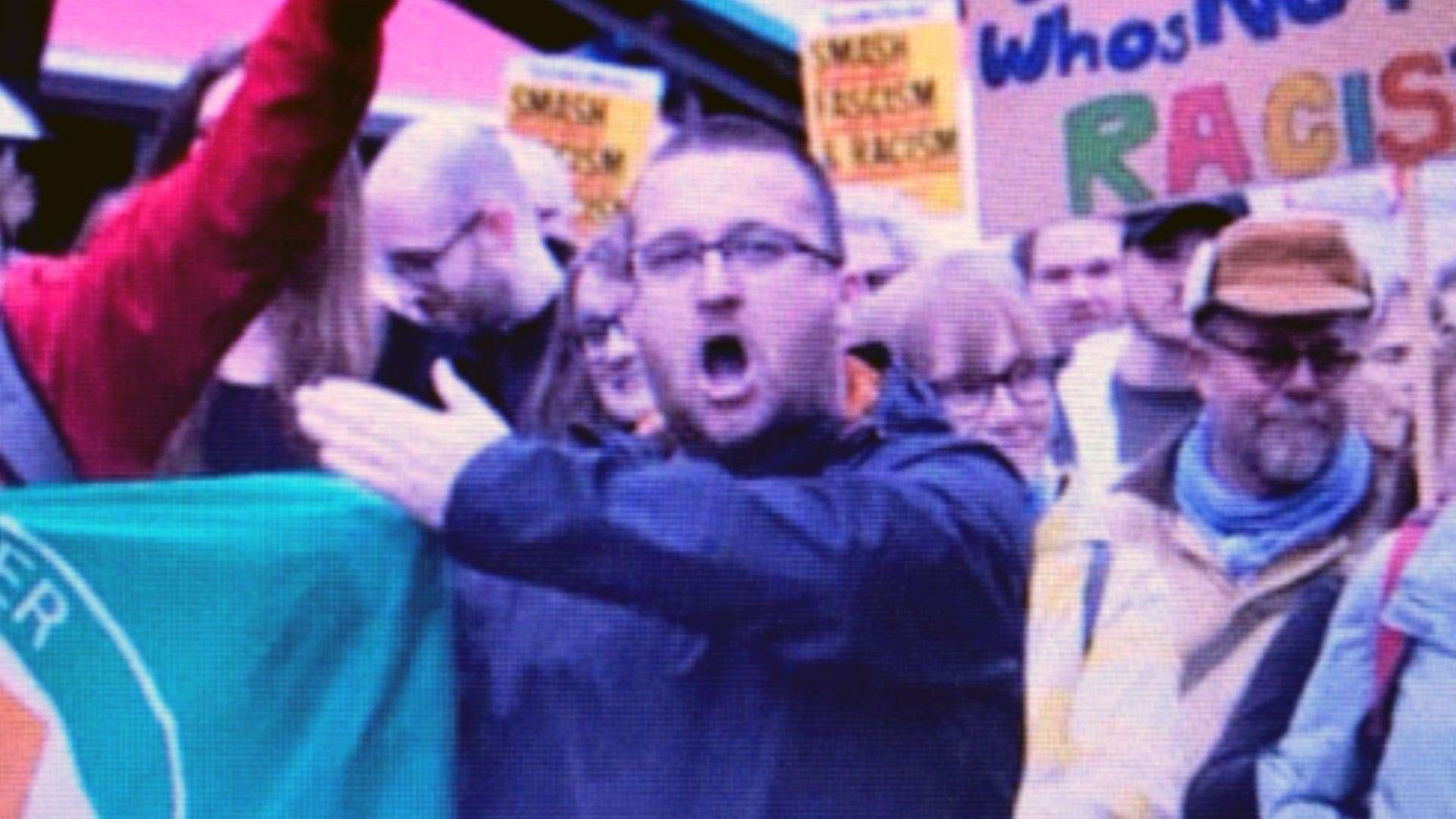 Mr Burman was part of the anti-fascist protesters in 2016