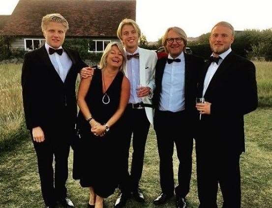 Dominic Hamlyn, far right, with his family. The tragedy occurred during his brother Benedict's 21st birthday. Picture: Benedict Hamlyn / Instagram