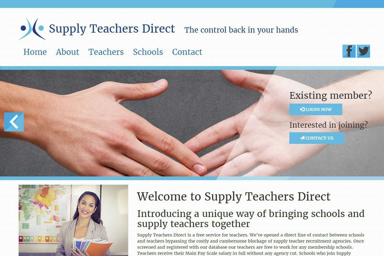 The supplyteachers.direct website