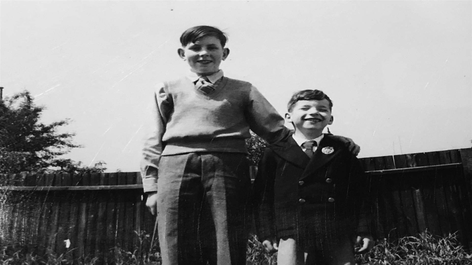 Tony Larkin (left) with his foster brother Alan O'Neill