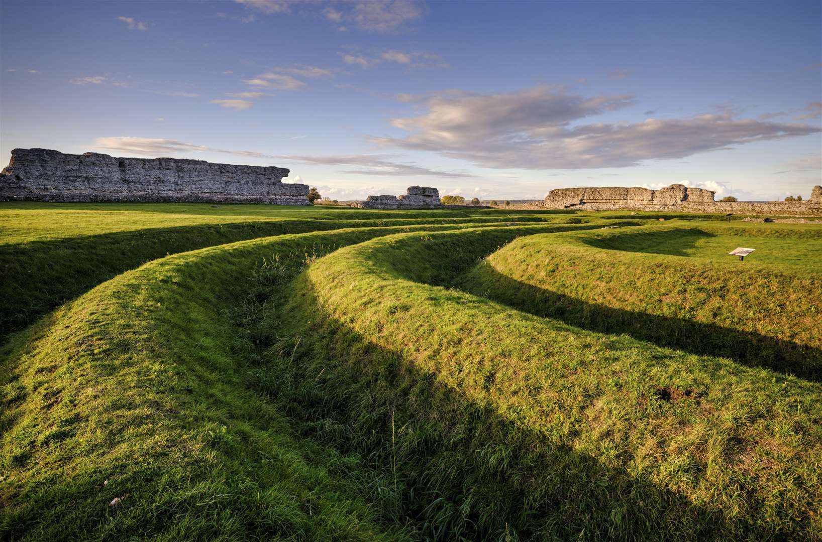 The remains of the Roman fort at Richborough