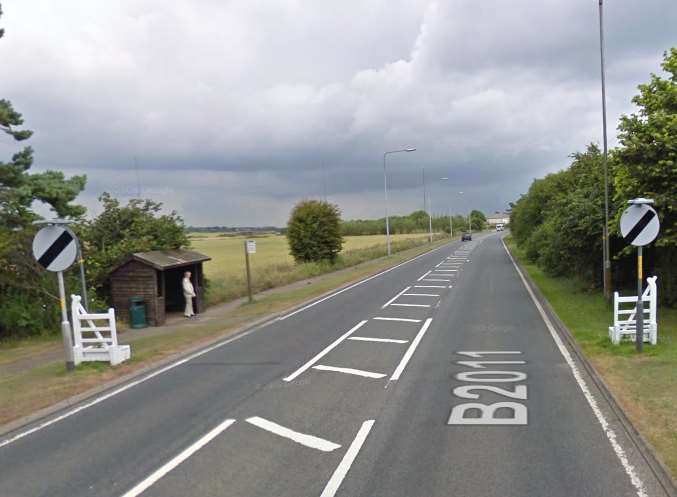 The B2011 New Dover Road in Capel-le-Ferne. Picture: Google