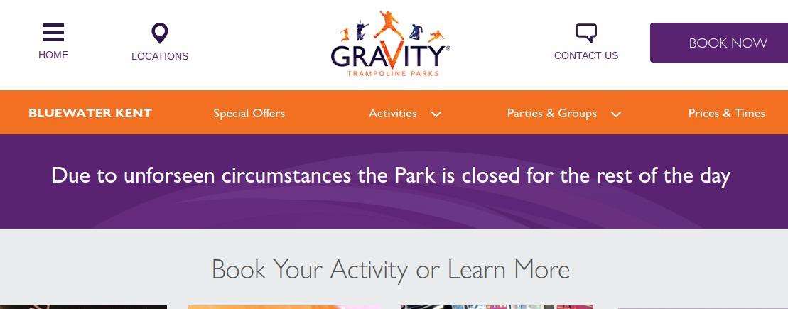 The statement on Gravity's website on Sunday