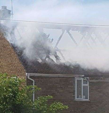 The roof of the property has been gutted by the fire