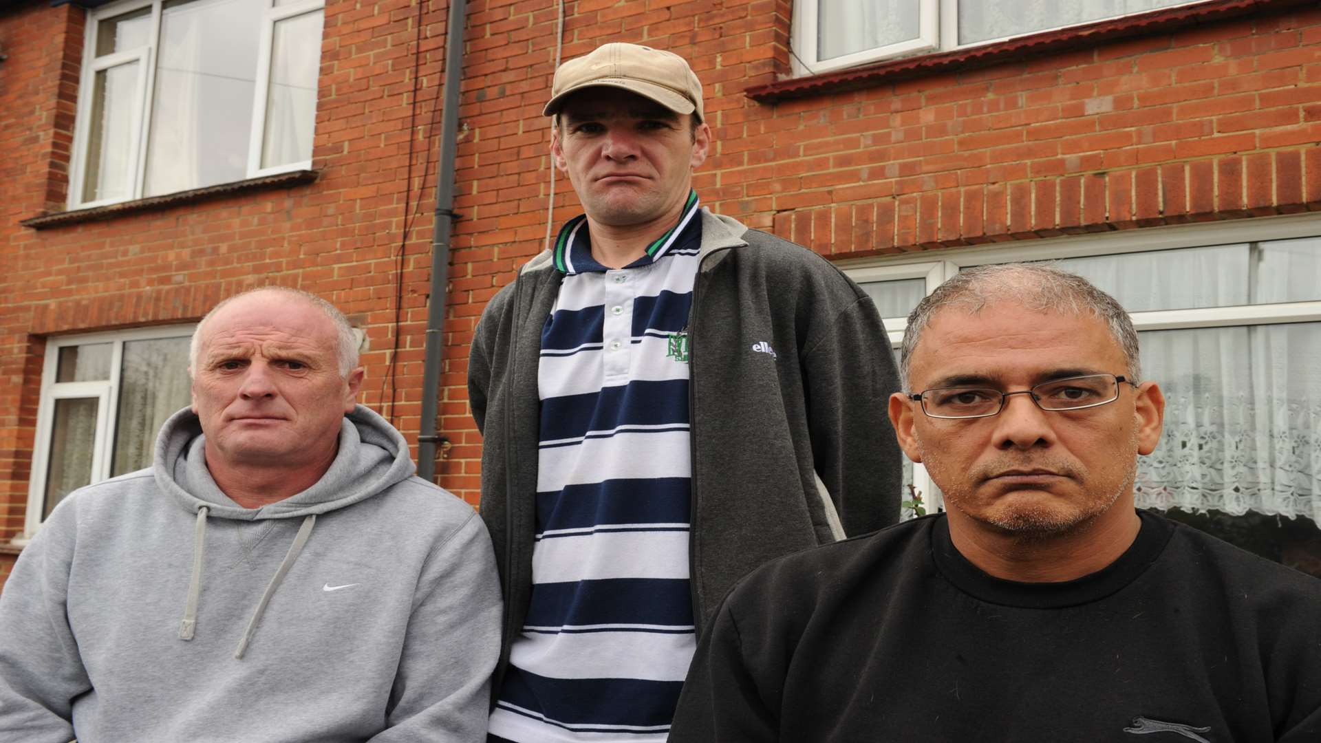 Alex Steven, Robert Jefford and Dave Clark, pictured when they were sacked by Veolia